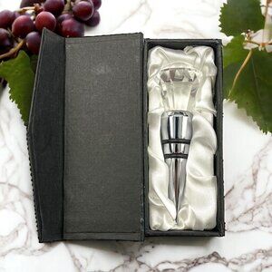 Glass Faceted Crystal Gem Wine Bottle Stopper NWOT